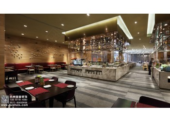 諸暨市自助餐廳設計裝修-浙江國富裝飾