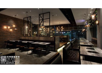 匯合城翠苑店燒烤店設(shè)計(jì)公司-浙江國(guó)富裝飾