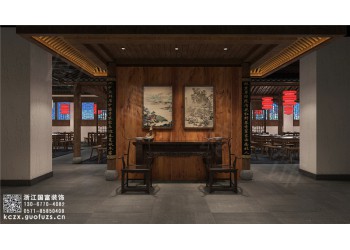 定海區(qū)200平方米快餐廳設計裝修-浙江國富裝飾