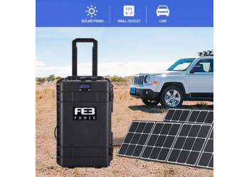 MoveTo 拉桿箱太陽(yáng)能便攜式戶外電站3000W