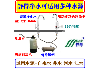 舒得牌不銹鋼凈水器家用廚房?jī)羲畽C(jī)不銹鋼井水過濾器中央凈水器