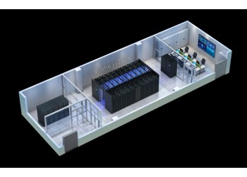 大連某高校實驗室機房效果圖制作|3D室內俯視圖設計