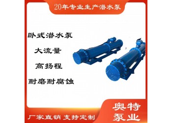 400立方米臥式潛水泵 海邊抽水 養(yǎng)殖用水 大排量 充水型