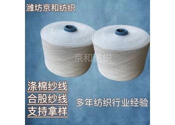 t65/c35 21支滌棉紗線 21支2股 普梳 合股紗線